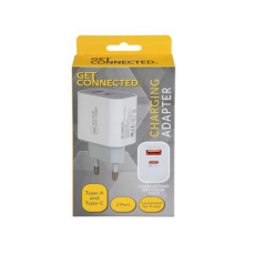 USB Plug-Adaptor with 2 x USB Ports - Type A + Type C